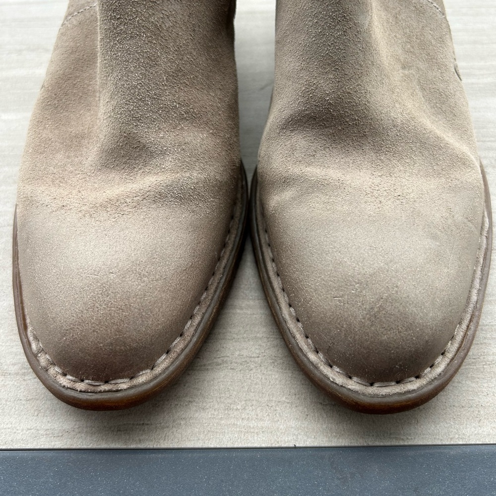 Born Women’s Leather Tassel Mule Booties Suede Block Heel Boho Western Sz 9.5 - Picture 8 of 9